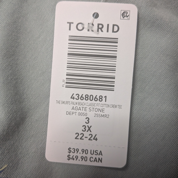 Torrid Smurfs Graphic Tee 3X - Picture 6 of 6